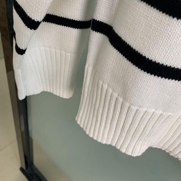 AMI black and white striped crew-neck sweater - Picture 4 of 5